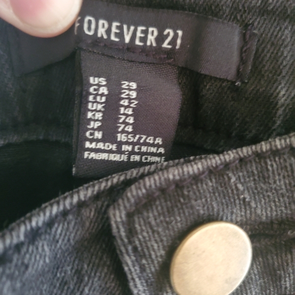 Americana stars and stripes black and white fringe shorts Forever 21 SZ 29 - Picture 3 of 6